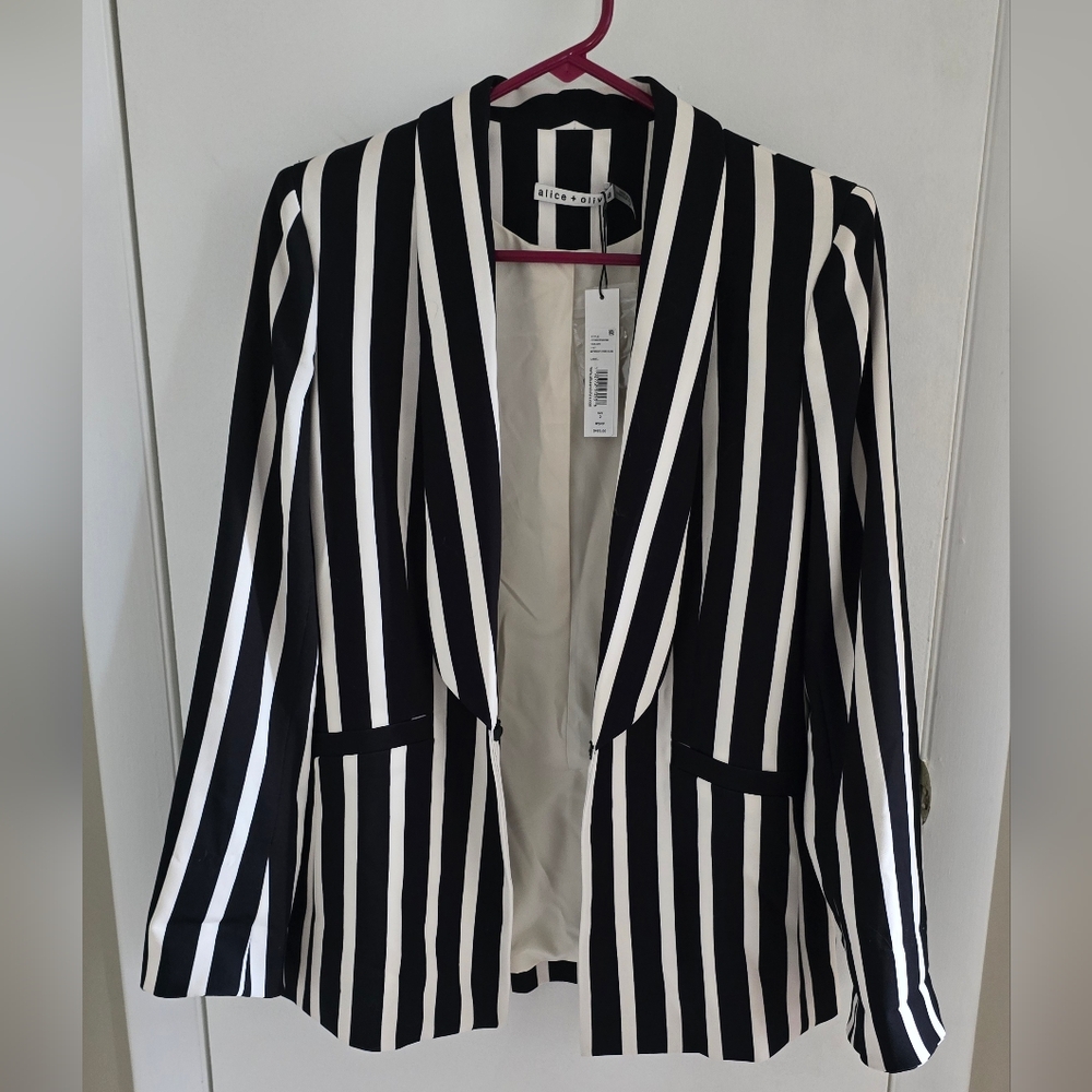 NWT Alice & Olivia Striped Blazer